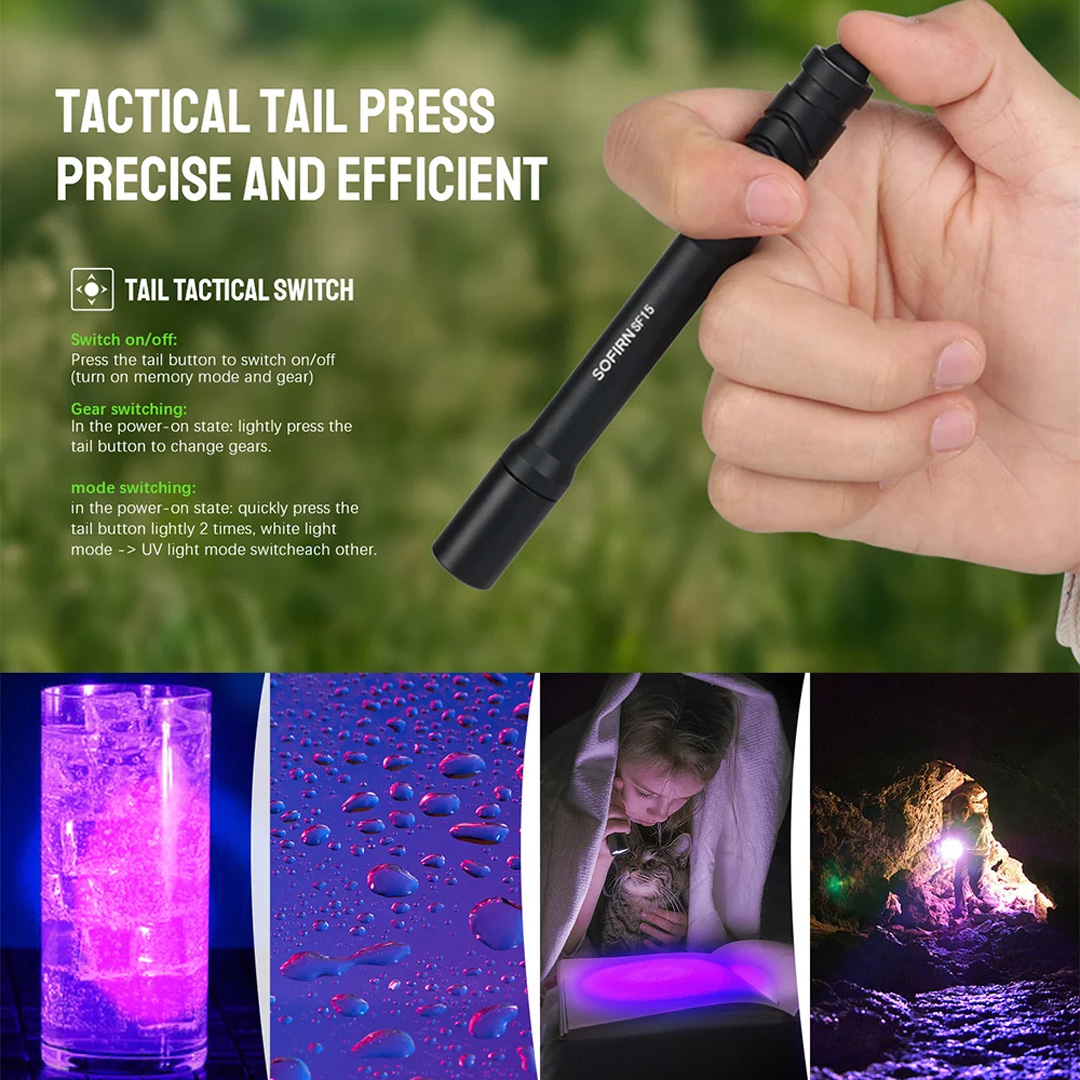 Các chế độ của đèn pin Sofirn SF15 sáng trắng