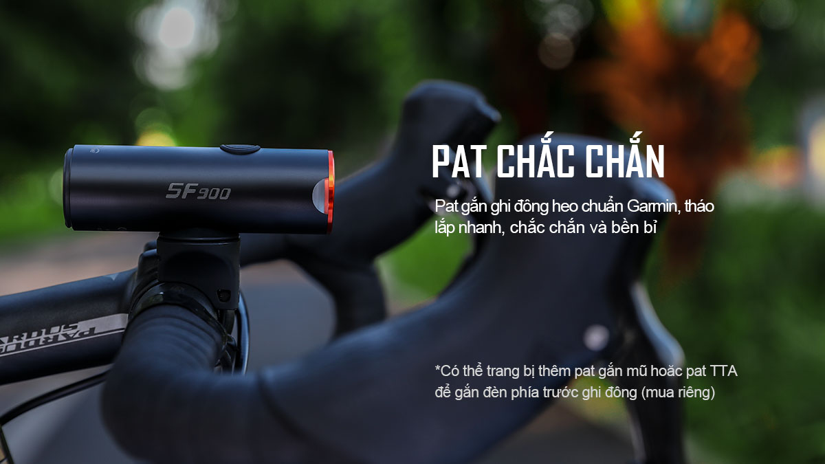 Đèn xe đạp MAGICSHINE SF900 có Pat chắc chắn