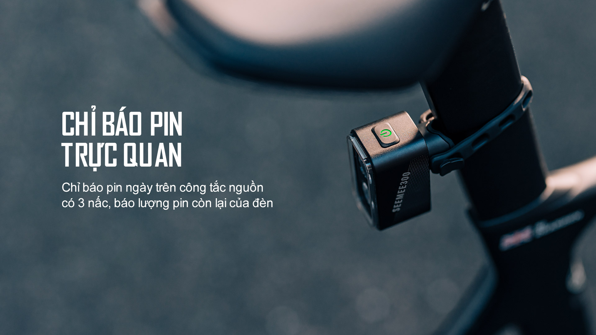 Đèn hậu xe đạp MAGICSHINE SEEMEE 300 Có led chỉ báo pin