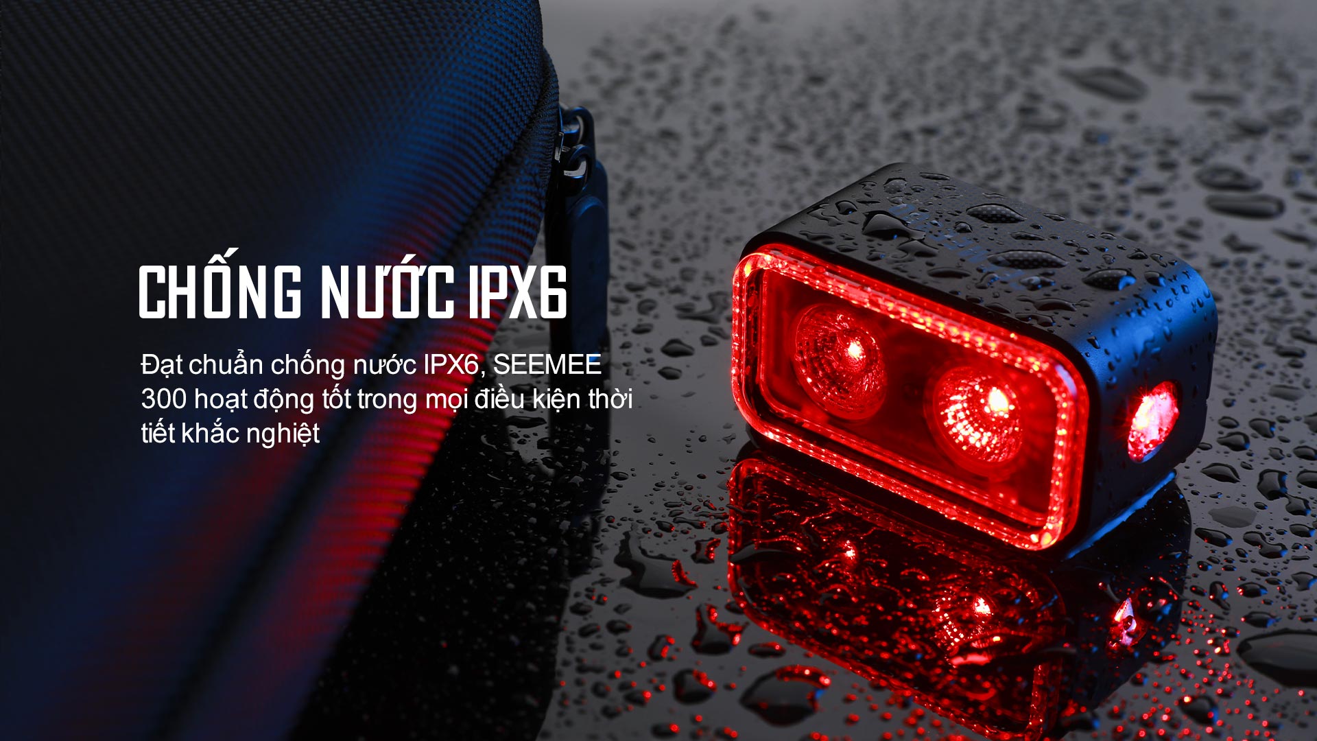 Đèn hậu xe đạp MAGICSHINE SEEMEE 300 chông nước tiêu chuẩn IPX6