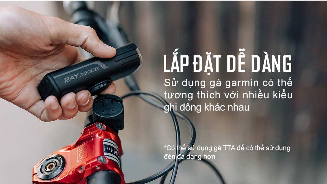 Đèn xe đạp MAGICSHINE RAY 2600B sáng 2600 lumen 6700mAh