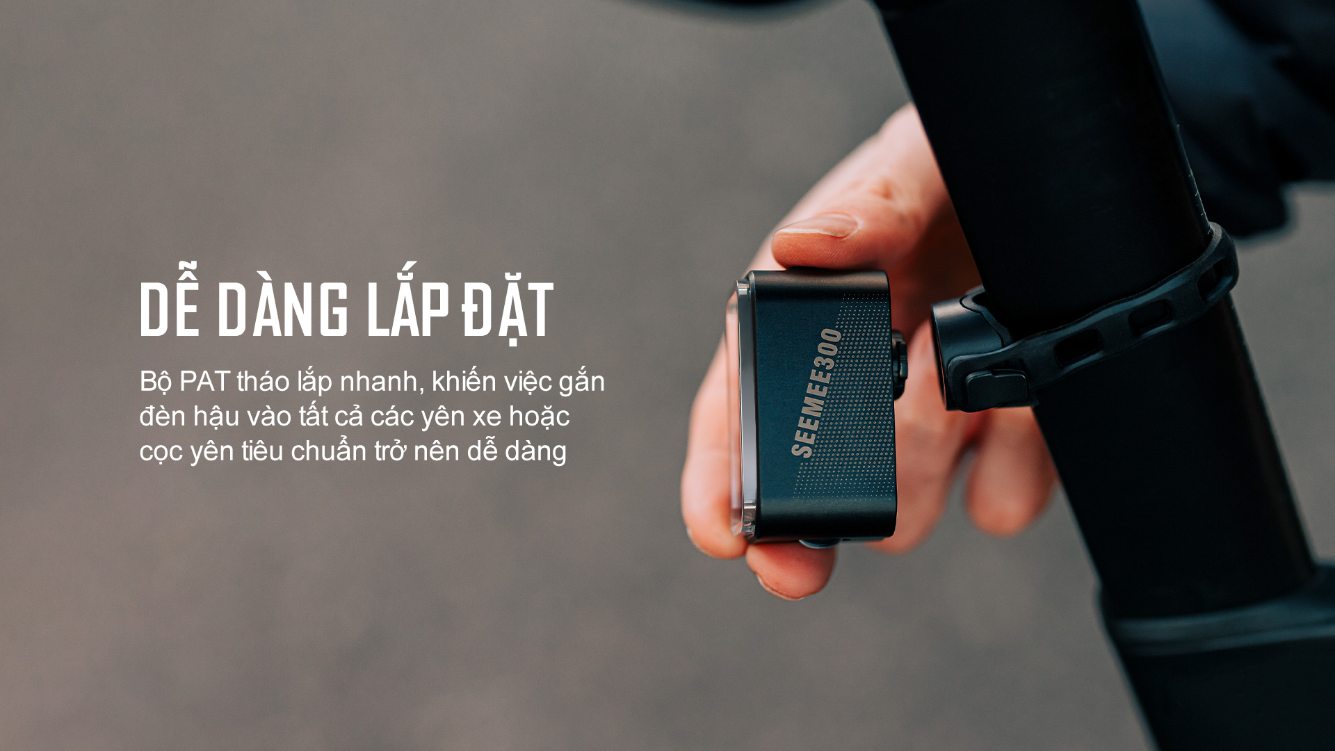 Dễ dàng lắp đặt với bộ Pat thông dụng