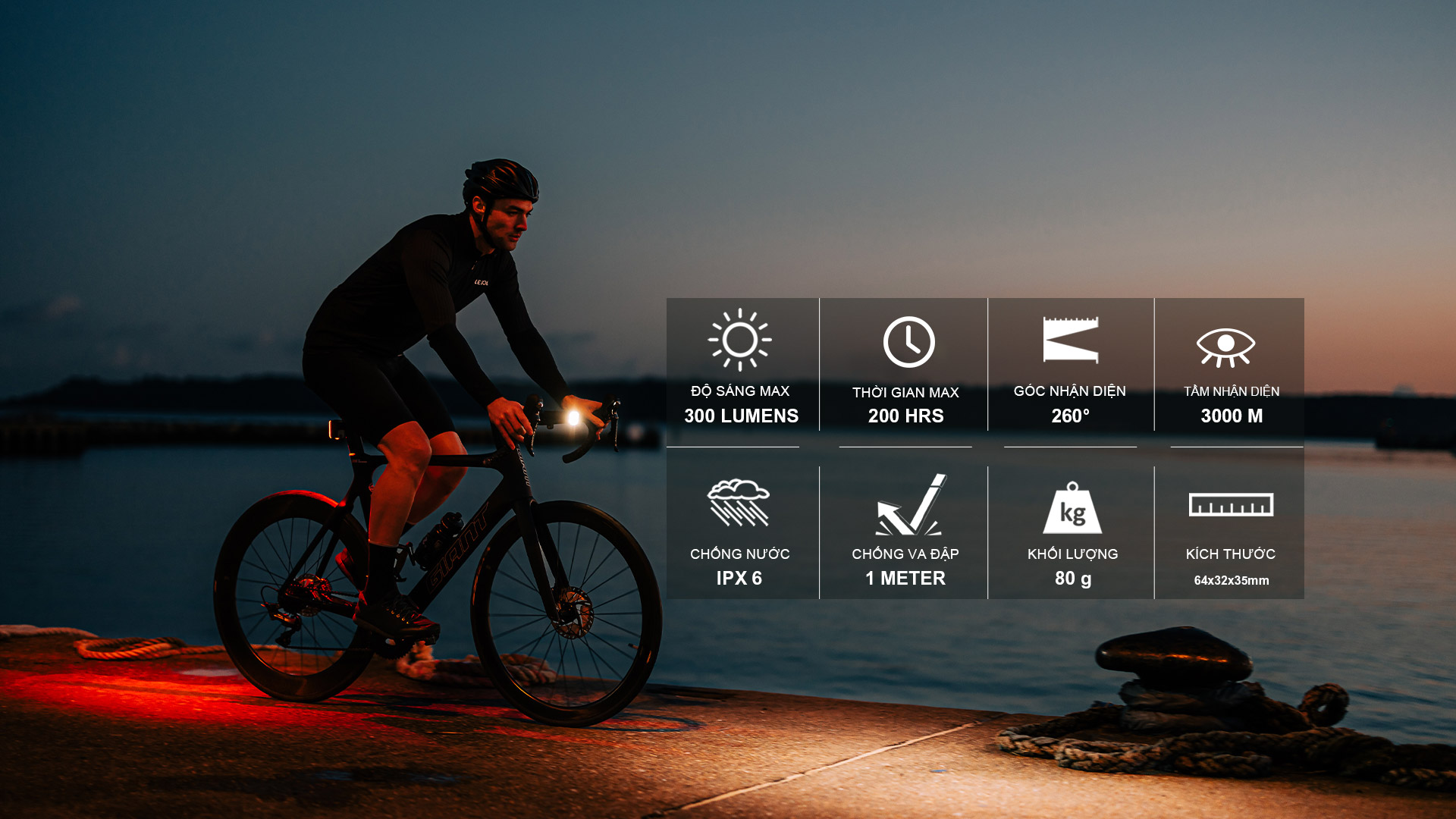 Thông số cơ bản Đèn hậu xe đạp MAGICSHINE SEEMEE 300