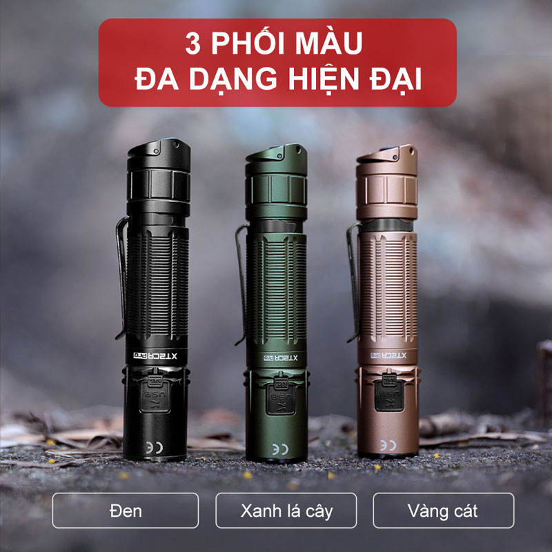 Đèn KLARUS XT2CR PRO có 3 màu