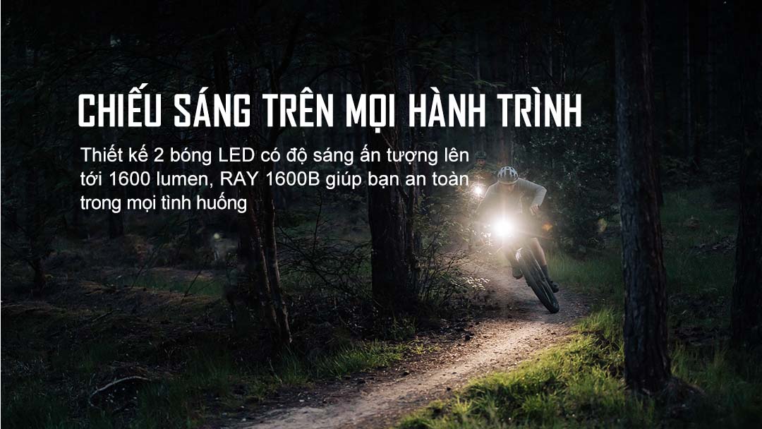 Đèn xe đạp MAGICSHINE RAY 1600B sáng 1600 lumen