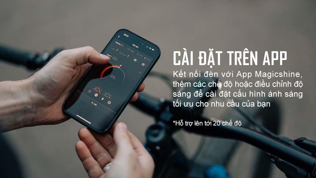 Đèn xe đạp MAGICSHINE RAY 1600B kết nối app thông minh