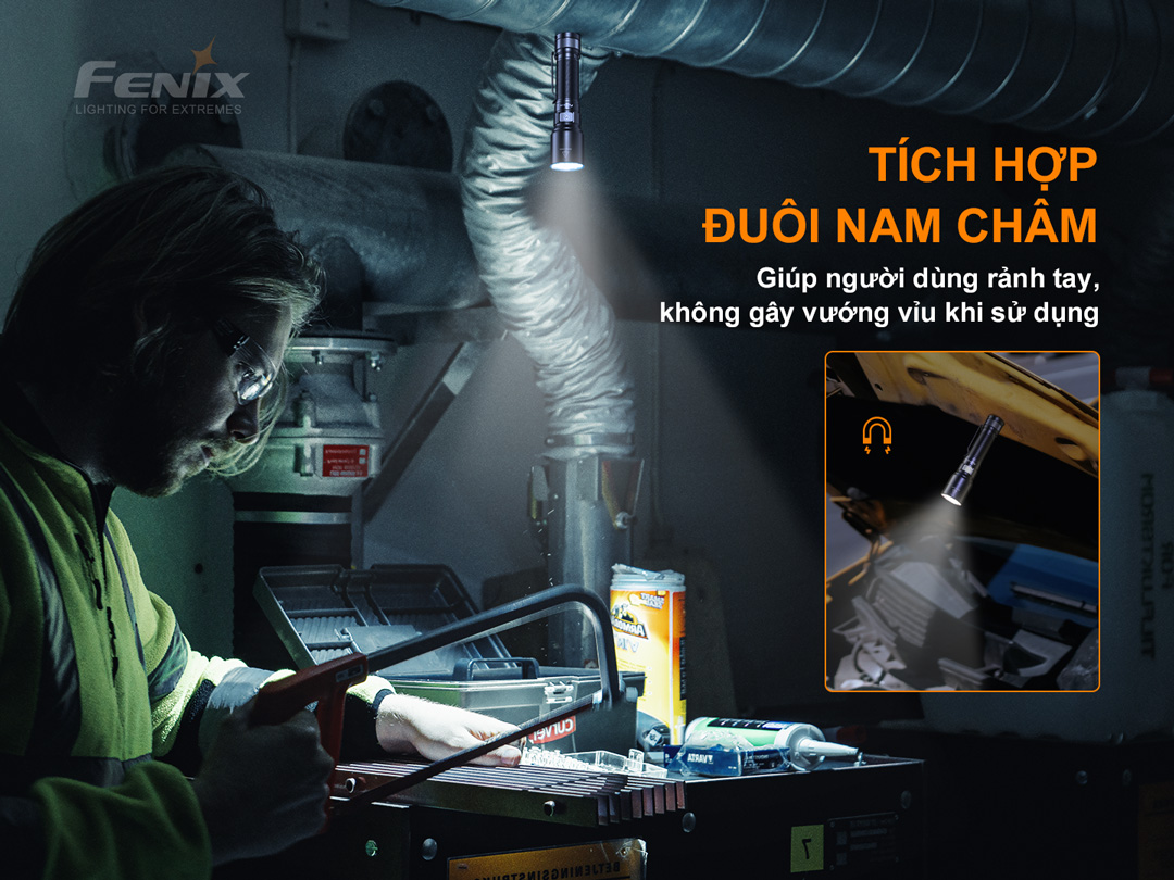 Đèn pin FENIX C6 v3.0 tích hợp đuôi nam châm