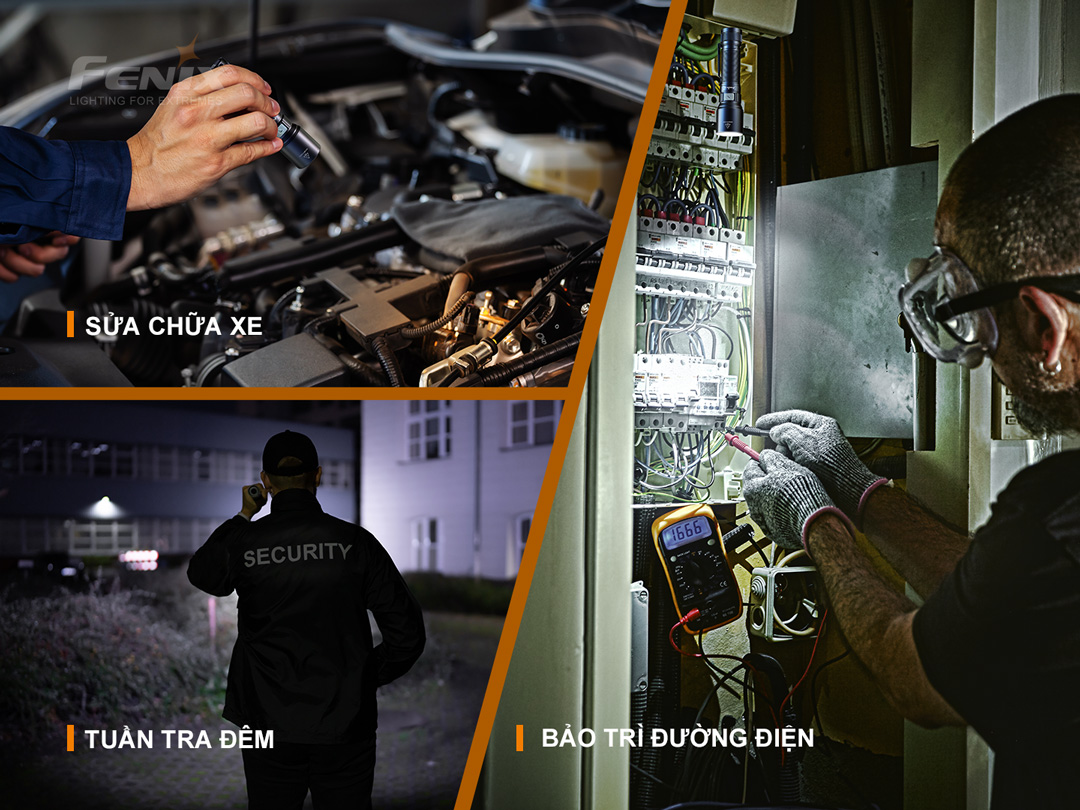 Đèn pin FENIX C6 v3.0 phù hợp cho sửa chữa, bảo dưỡng, tuần tra