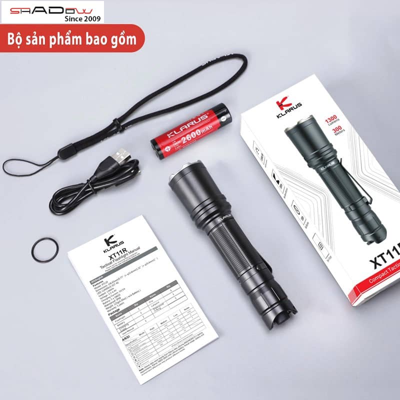 Bộ sản phẩm đầy đủ của Klarus XT11R