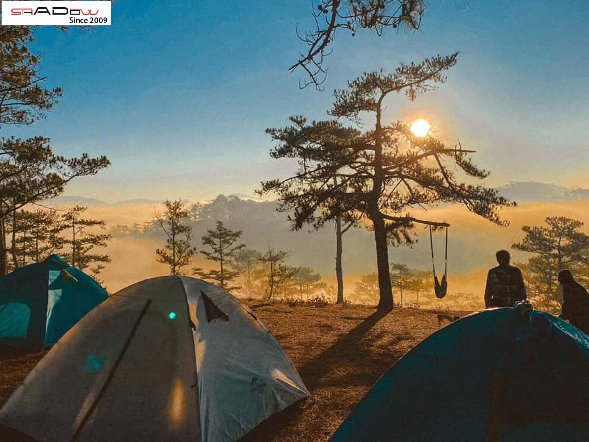 cắm trại đà lạt tại đồi đa phú có khung cảnh hùng vĩ