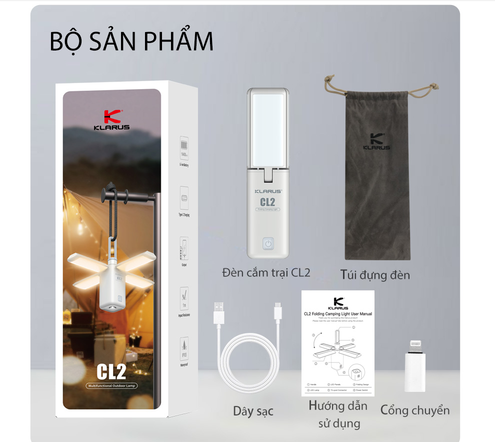 bộ sản phẩm Klarus CL2