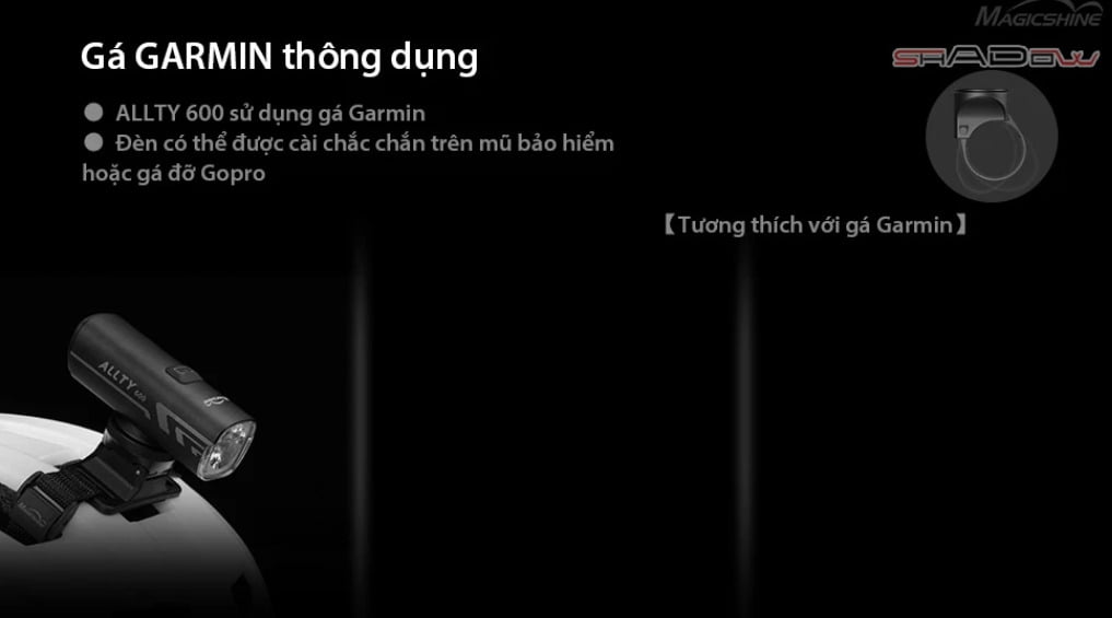 Gá garmin thông dụng của combo đèn xe đạp trước sau 