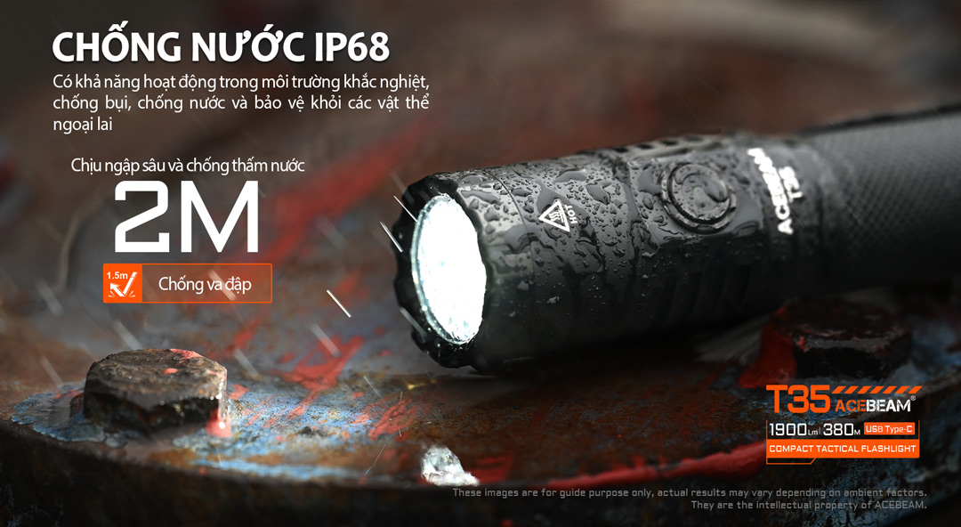 ACEBEAM T35 chống nước ip68