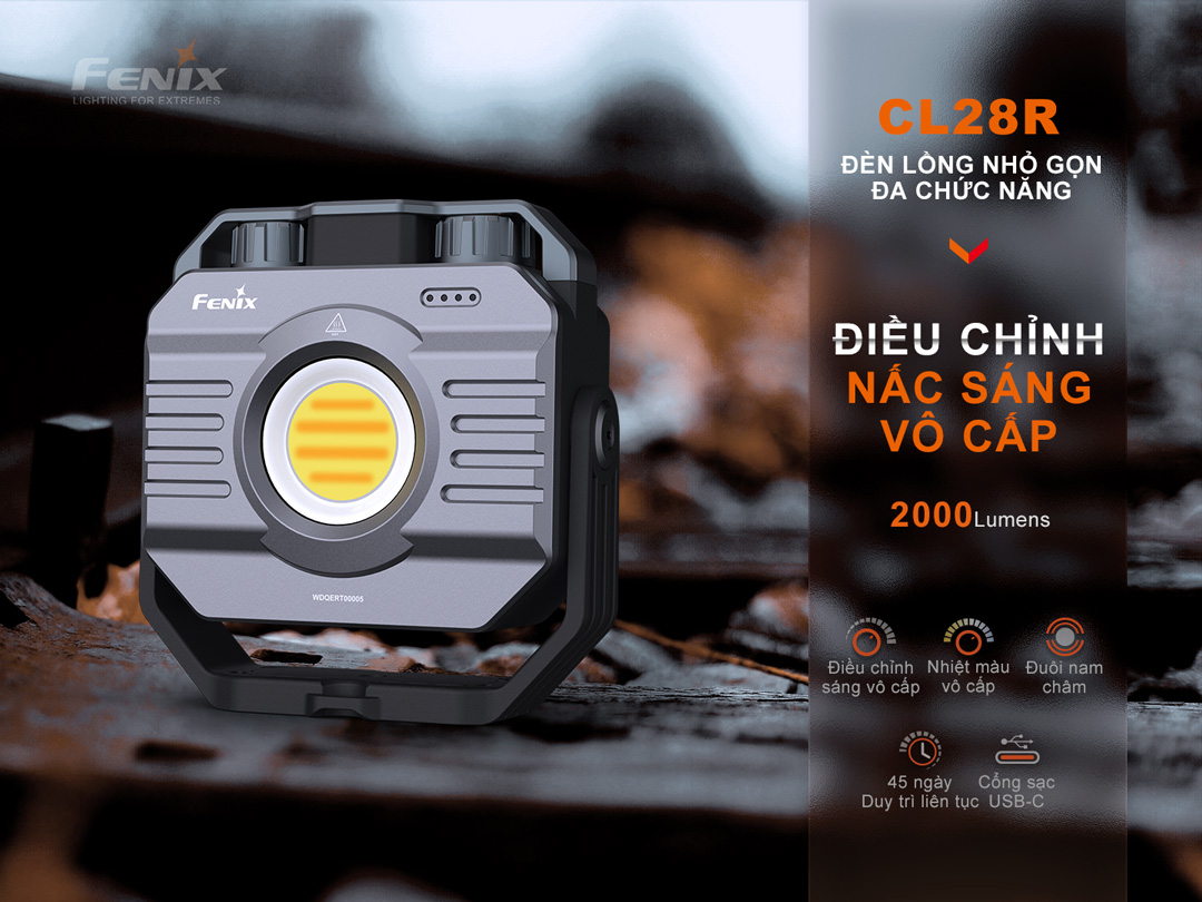 Đèn pin Fenix CL28R là một sản phẩm đa năng, vừa là đèn pin, vừa là sạc dự phòng