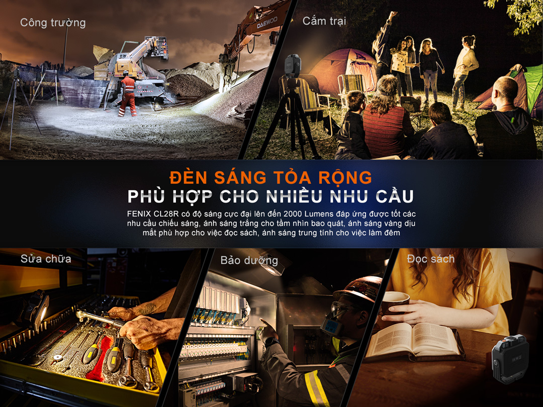 Đèn pin Fenix CL28R phù hợp cho nhiều nhu cầu