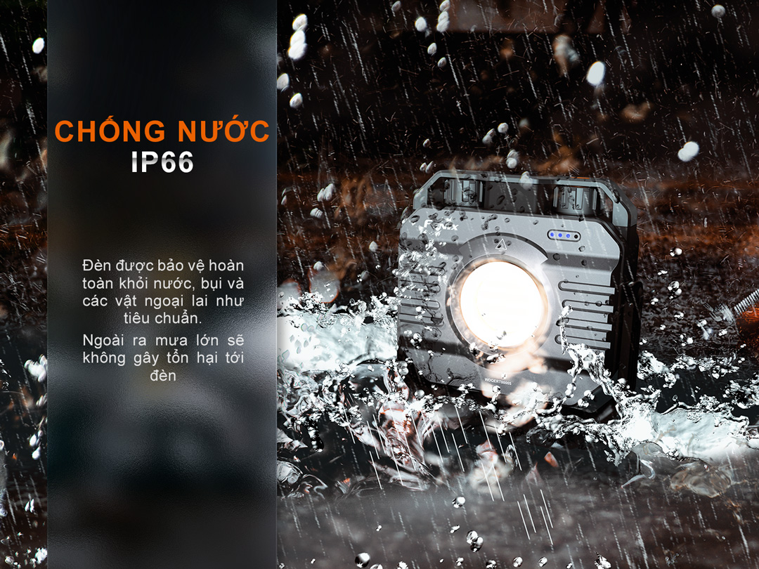 Chức năng chống nước của đèn pin Fenix CL28R rất hữu ích trong điều kiện thời tiết xấu