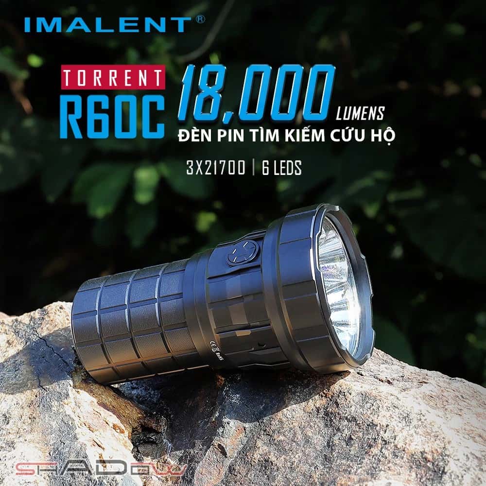 đèn pin siêu sáng 15000 lumen Imalent R60C