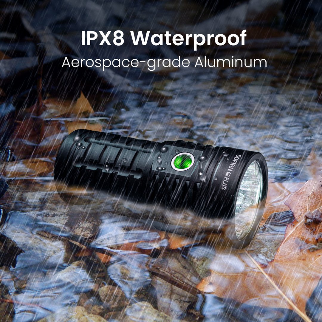 Đèn pin siêu sáng SOFIRN Q8 Plus chống nước vượt trội