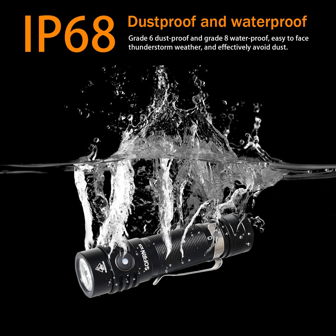 Đèn pin siêu sáng SOFIRN SC18 Chống nước tiêu chuẩn ip68