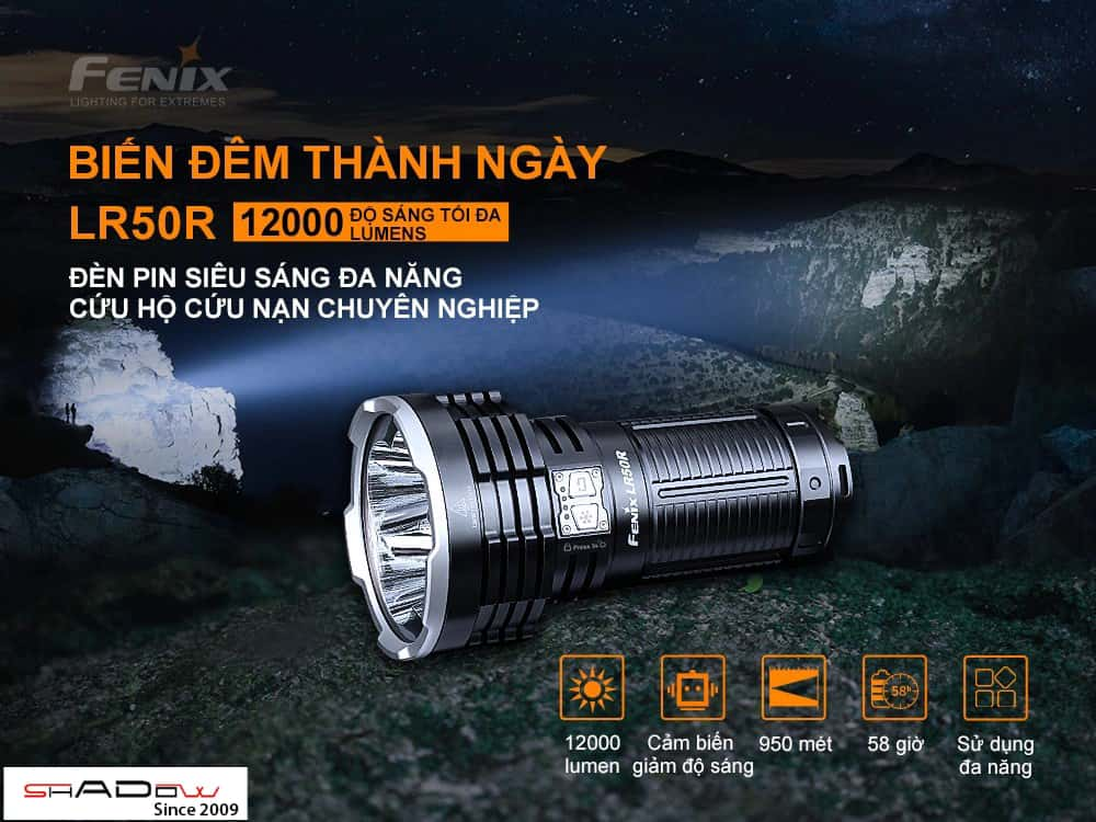 Đèn sạc dự phòng Fenix LR50R