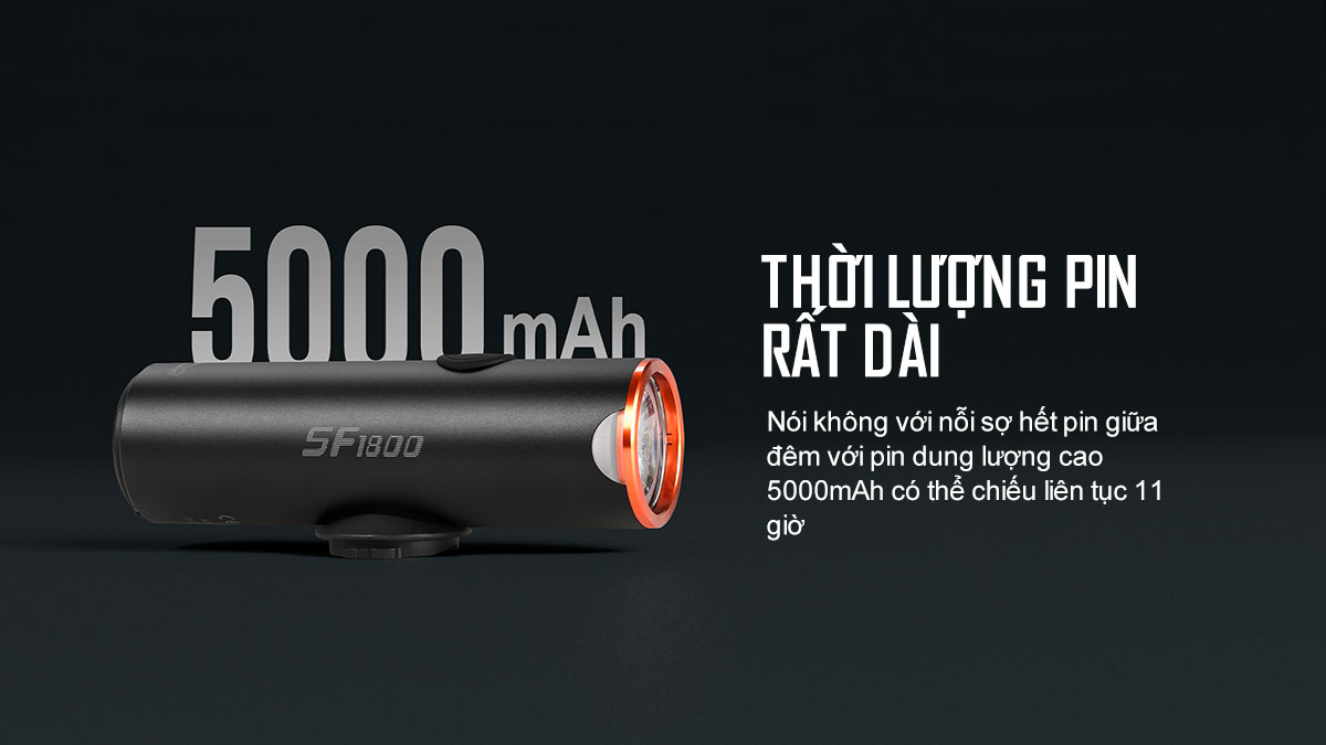 Đèn xe đạp MAGICSHINE SF1800 dung lượng 5000mAh