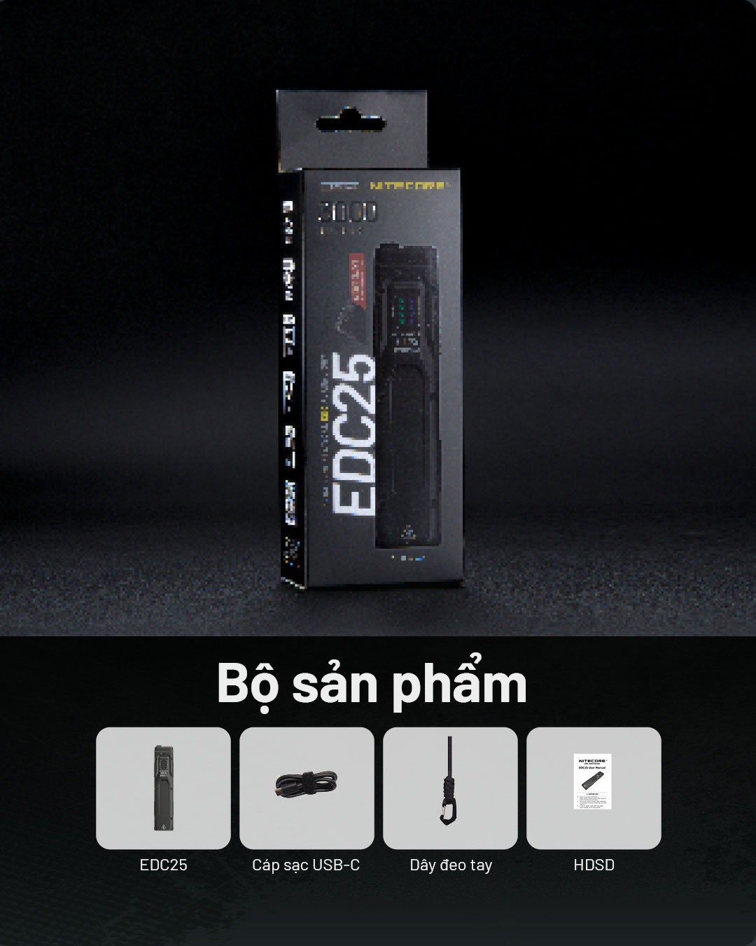 bộ sản phẩm của đèn