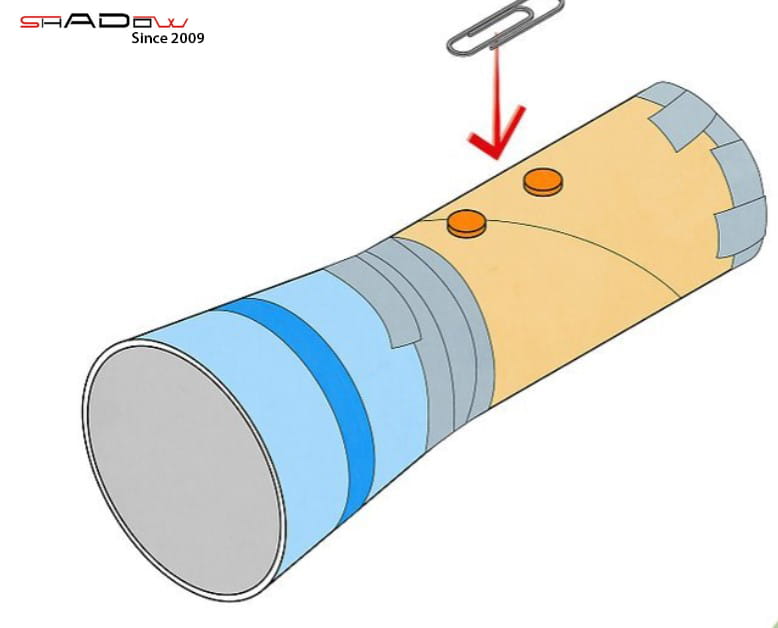 Gắn khoen của lon nước ngọt vào giữa hai đầu của kẹp bằng đồng