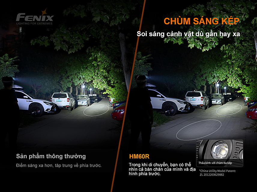 Chùm sáng kép chiếu xa hiệu quả