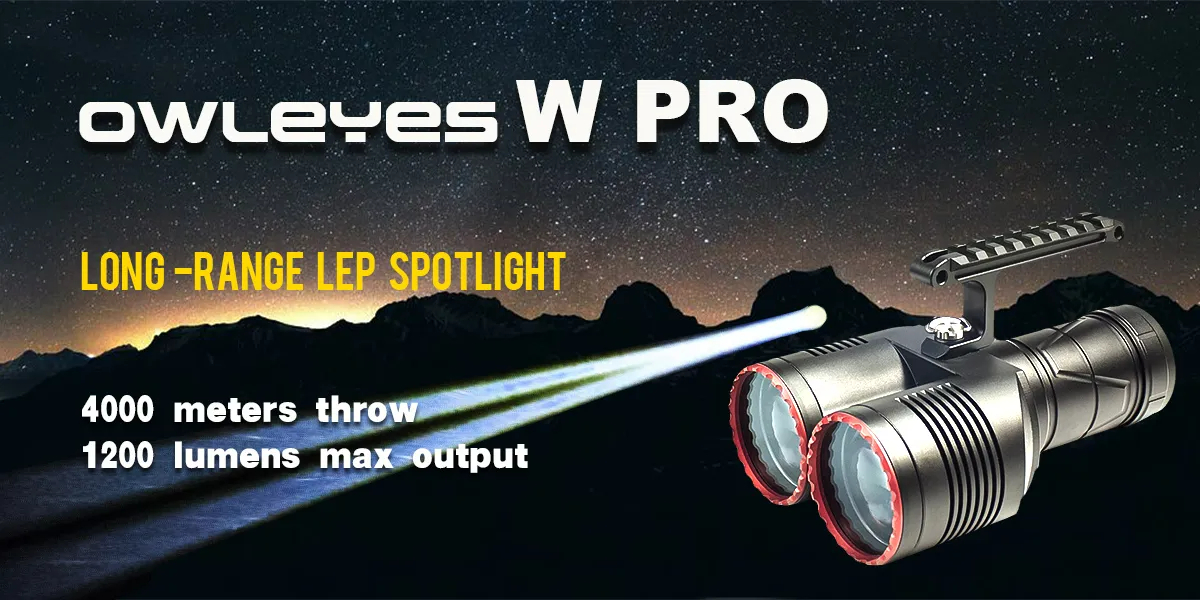 Đèn laser trắng MAXTOCH OWLEYES W PRO V2.0 Diamond tầm chiếu siêu xa 4500m độ sáng 1200 lumen