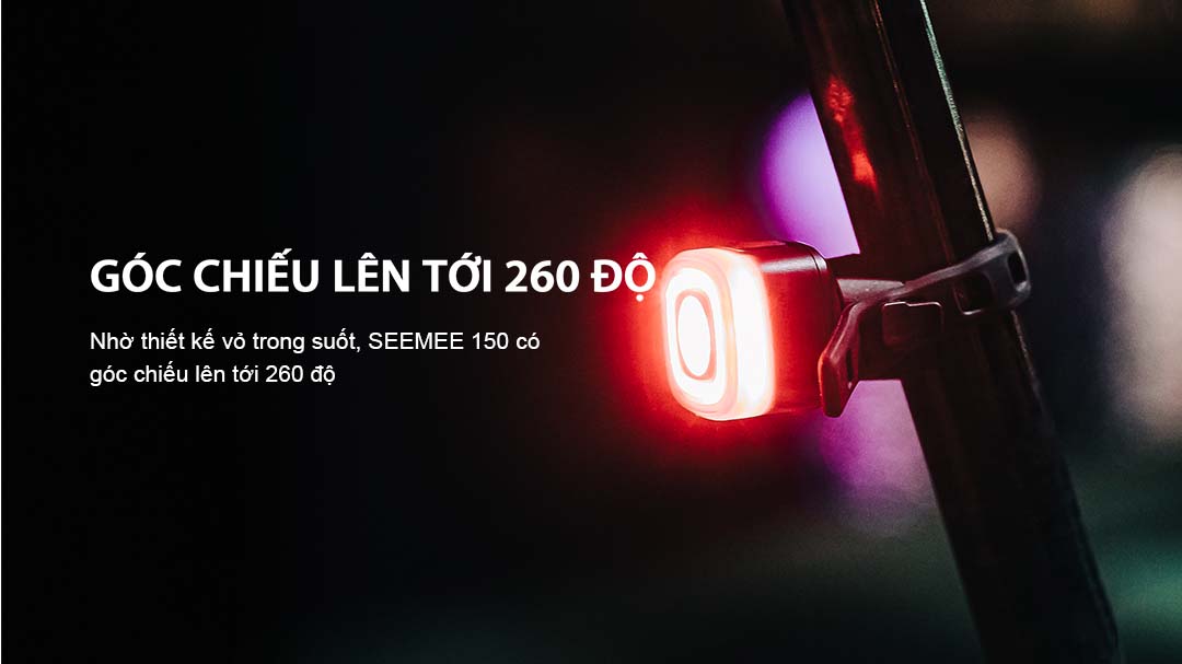 Đèn hậu xe đạp MAGICSHINE SEEMEE150 góc chiếu lến tới 260 độ