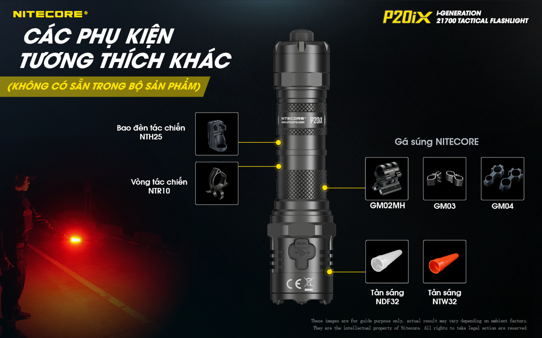 Một số phụ kiện khác của Đèn pin P20iX