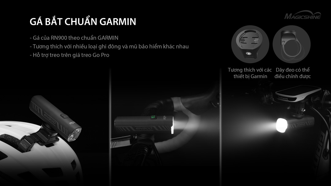 Đèn xe đạp MAGICSHINE RN900 gá bắt chuẩn garmin