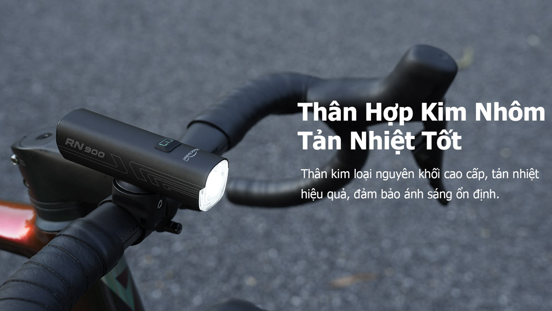 Thân đèn làm từ hợp kim nhôm nguyên khối