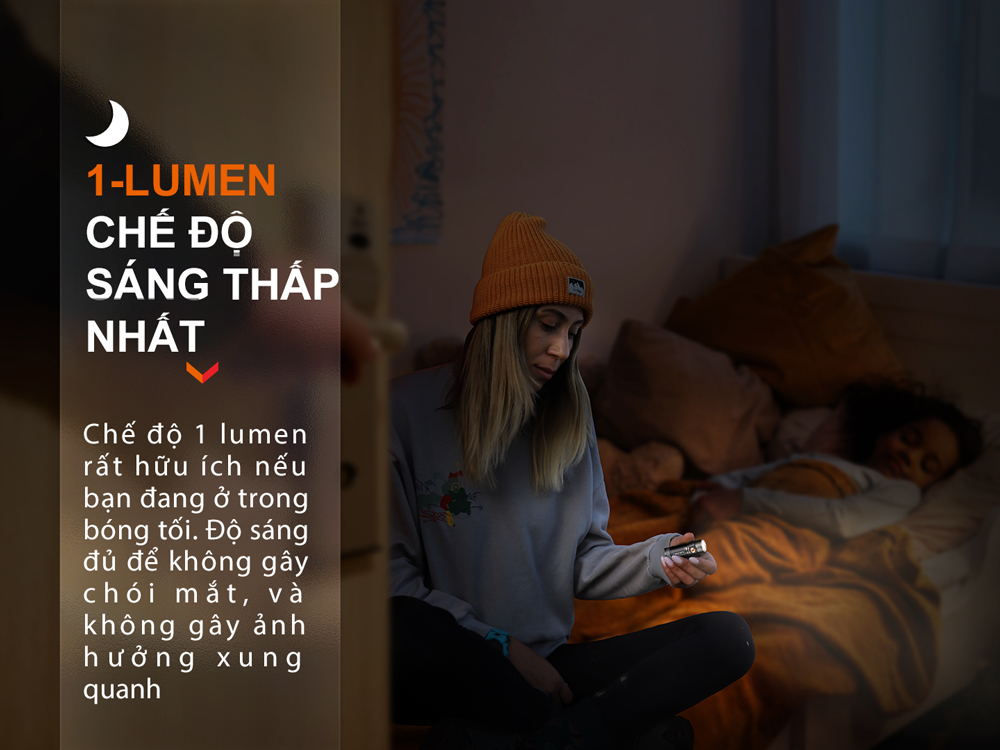 fenix e18r v2 sở hữu chế độ 1 lumen độc đáo