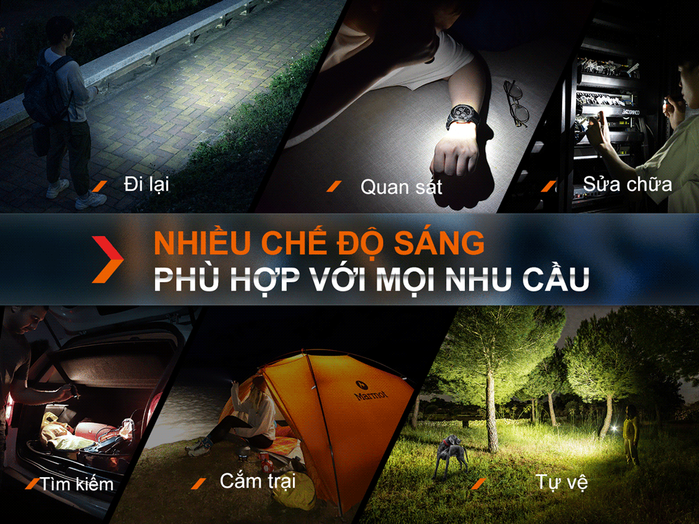 e18r v2.0 có nhiều chế độ sáng khác nhau