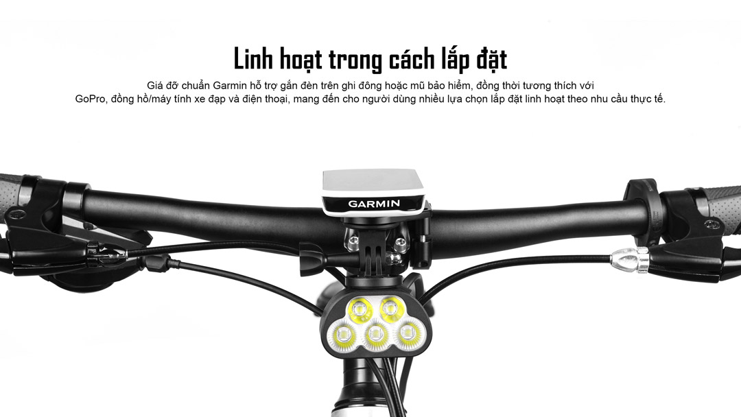 Giá đỡ chuẩn Garmin, tương thích GoPro và thiết bị xe đạp khác