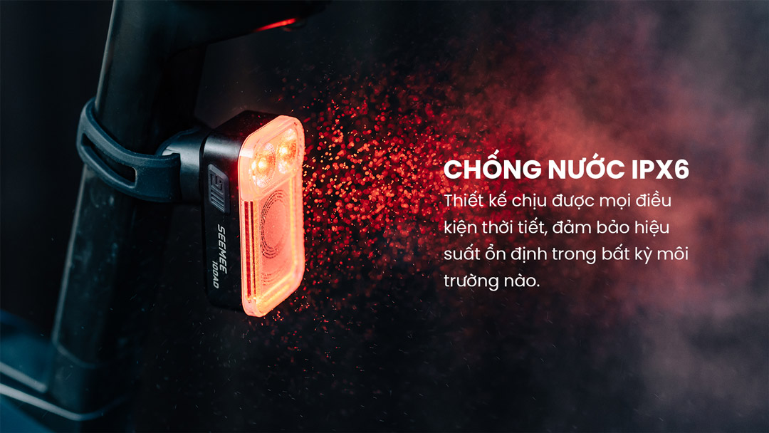 Magicshine SEEMEE 100AD chống nước IPX6, hiệu suất ổn định trong mưa, bùn và mọi điều kiện khắc nghiệt