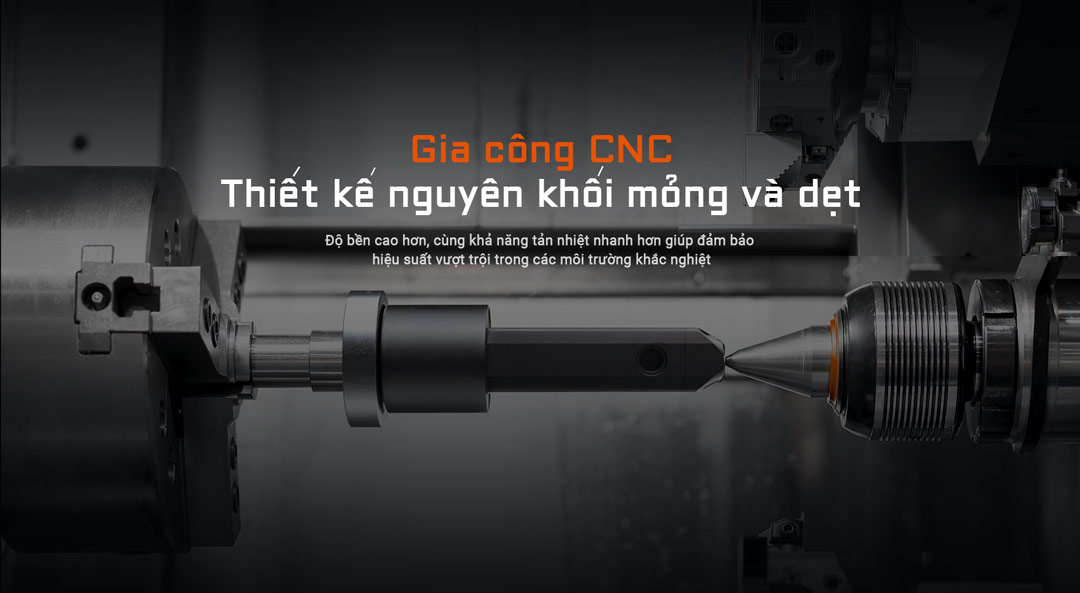 Thân đèn gia công CNC nguyên khối