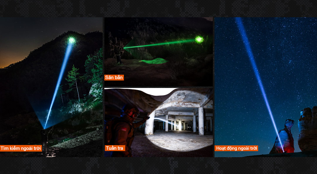 Phù hợp tìm kiếm, săn bắn, tuần tra và hoạt động ban đêm