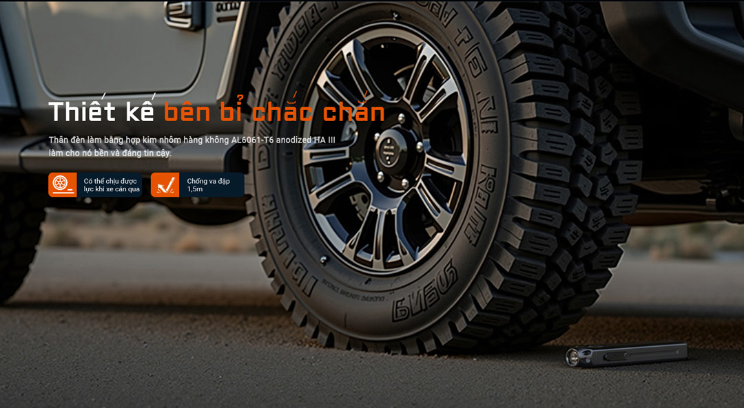 Thiết kế bền bỉ chống va đập
