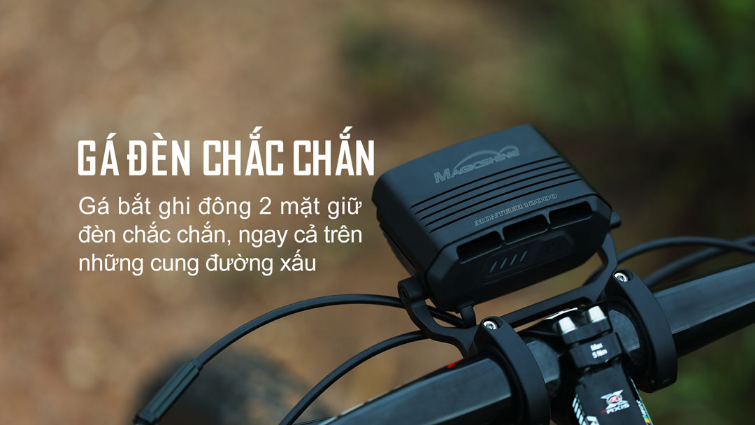 Đèn xe đạp MAGICSHINE MONTEER 12000 gá bắt ghi đông 2 mặt