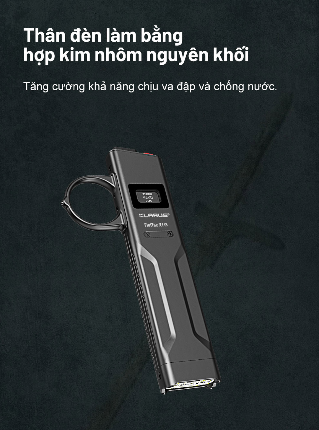 Thiết kế đèn bằng hợp kim nhôm hàng không cao cấp chống bụi nước  tốt