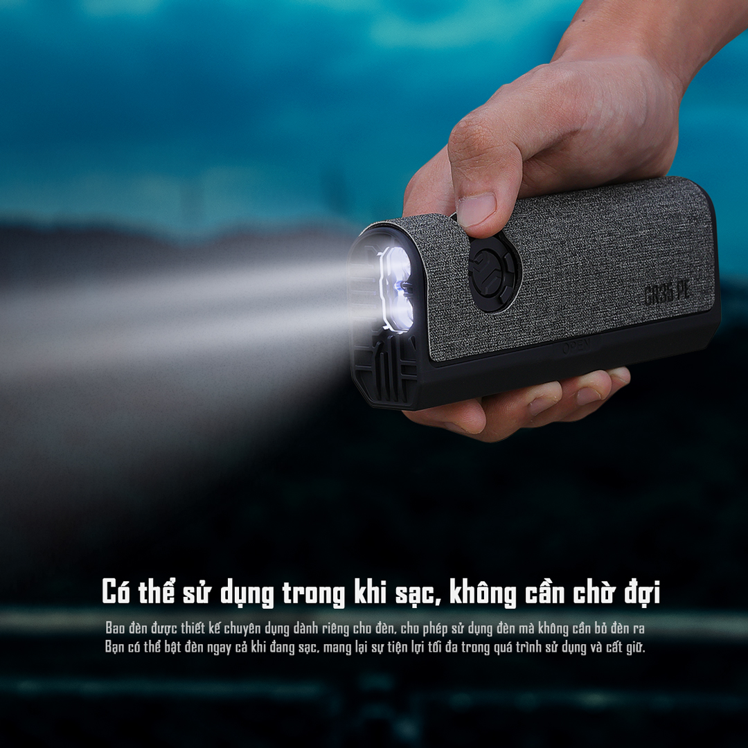 IMALENT GR35 hỗ trợ chiếu sáng liên tục ngay cả khi đang sạc, tiện dụng cho mọi tình huống