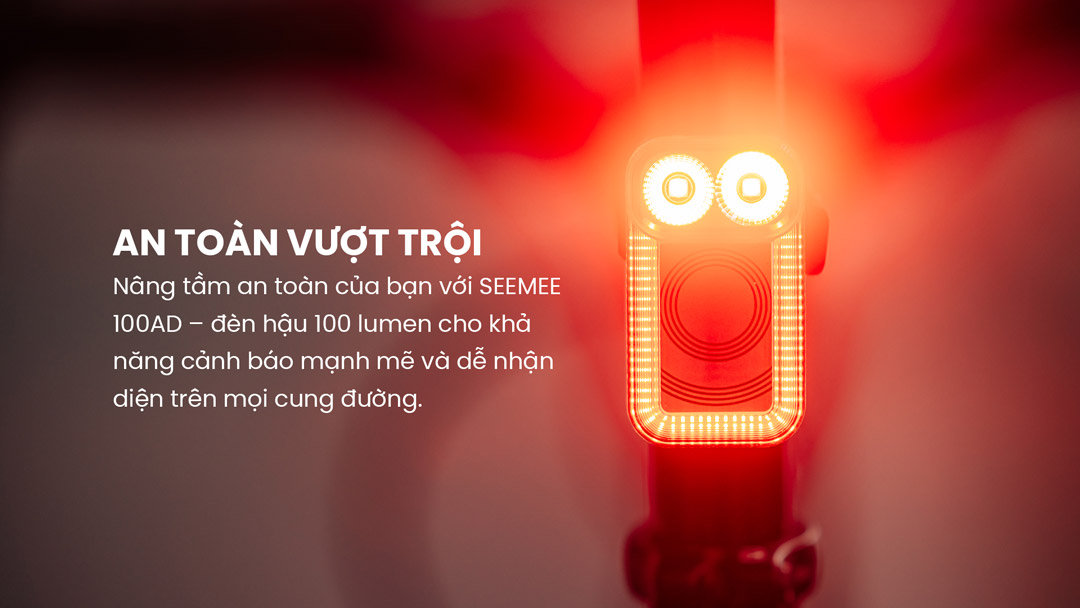 Magicshine SEEMEE 100AD đèn hậu siêu sáng 100 lumen, tăng khả năng nhận diện và cảnh báo an toàn trên mọi cung đường