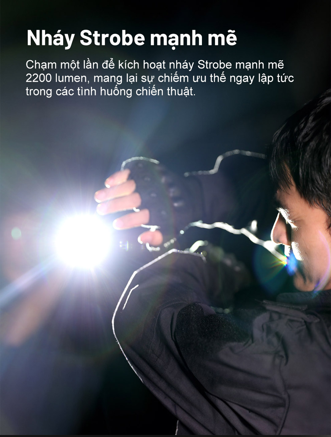 tính năng nháy mạnh mẽ gây mất tầm nhìn tạm thời