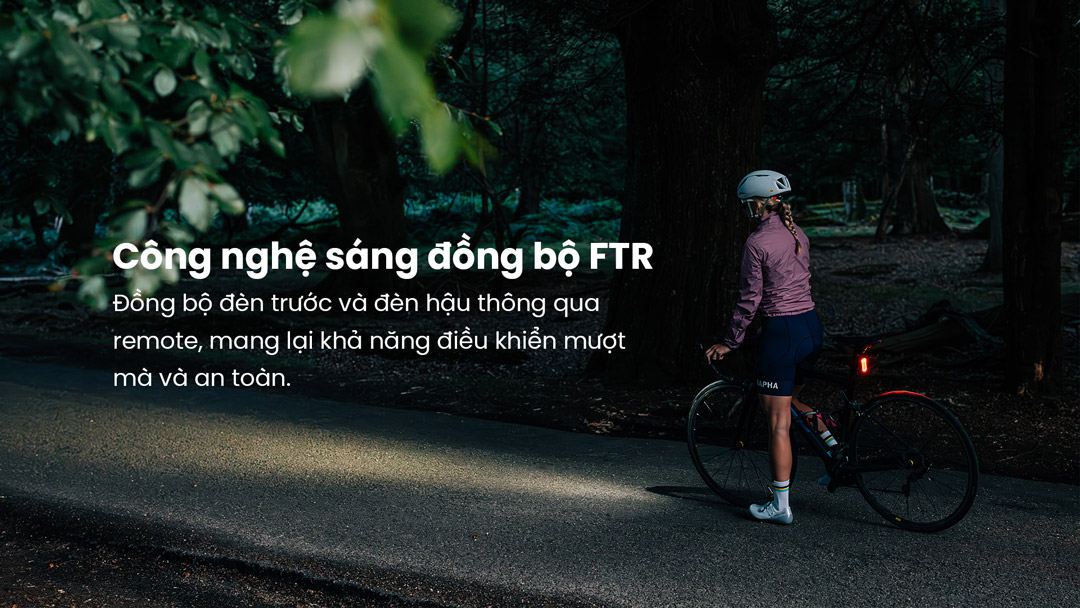 Magicshine SEEMEE 100AD kết nối FTR LightSync, đồng bộ đèn trước và đèn sau qua remote, điều khiển mượt mà