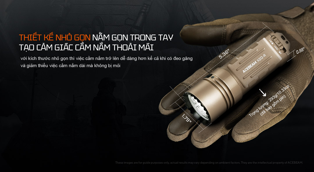 Thiết kế nhỏ gọn, nằm gọn trong lòng bàn tay, cầm nắm thoải mái trong thời gian dài