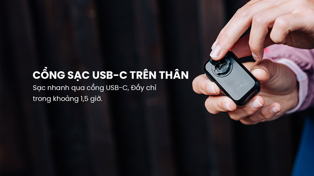 Magicshine SEEMEE 100AD sạc nhanh USB-C, đầy pin chỉ trong 1.5 giờ, tiện lợi và bền bỉ cho người dùng xe đạp