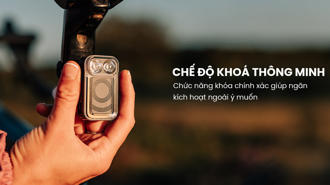 Magicshine SEEMEE 100AD có chế độ khóa an toàn, ngăn bật nhầm khi di chuyển hoặc cất giữ