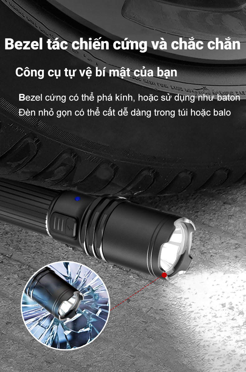 đầu benzel của Đèn pin KLARUS A1 Pro